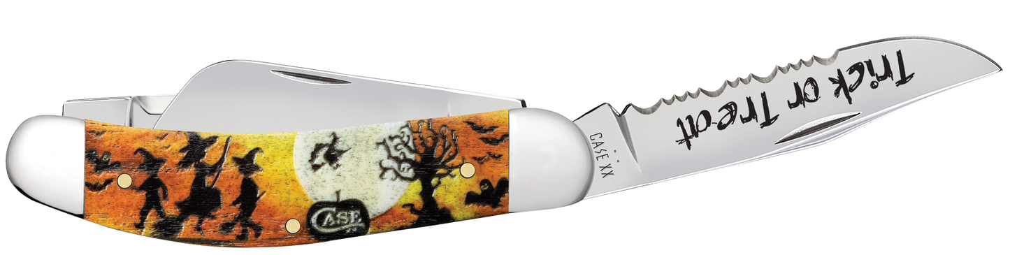 Case Sowbelly Trick or Treat Halloween 2025 Color Infusion Bone Model # 10640 Pattern (TB6339 SS)