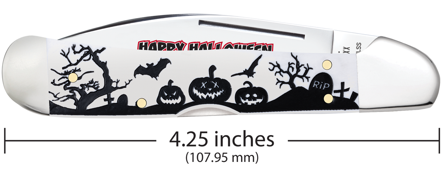 Case CopperLock Happy Halloween 2025 White Synthetic Model # 10641 Pattern (41549WL SS)