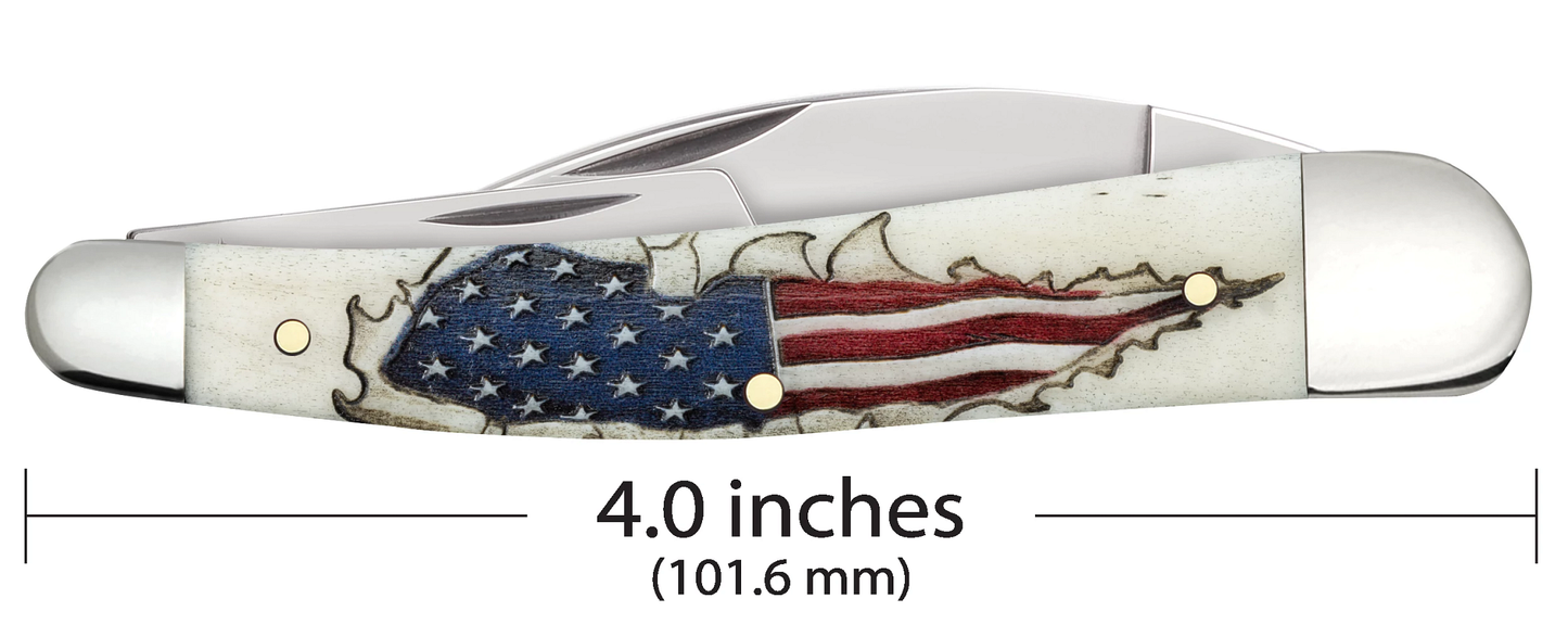 Case Seahorse Whittler Shot Show 2025 Natural Bone Color Wash Model #10844 Pattern (6355WH SS)