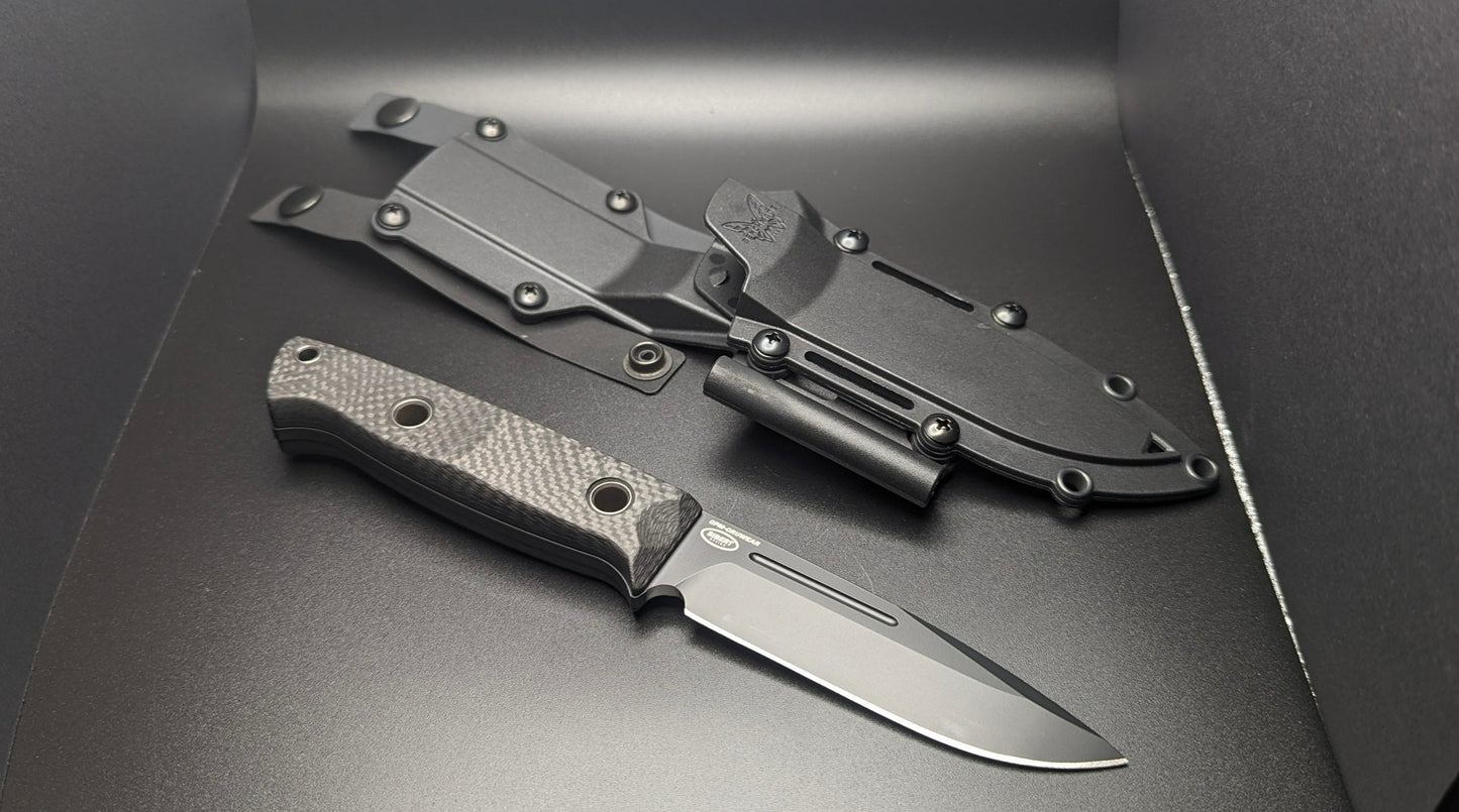 Benchmade Bushcrafter Carbon Fiber 163BK with sheath