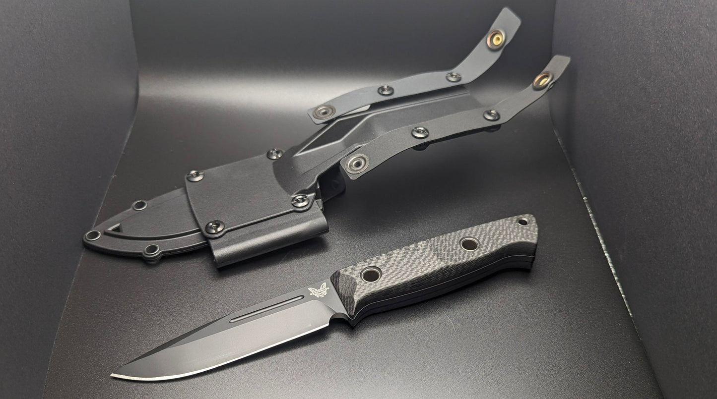Benchmade Bushcrafter Carbon Fiber 163BK with Sheath Back