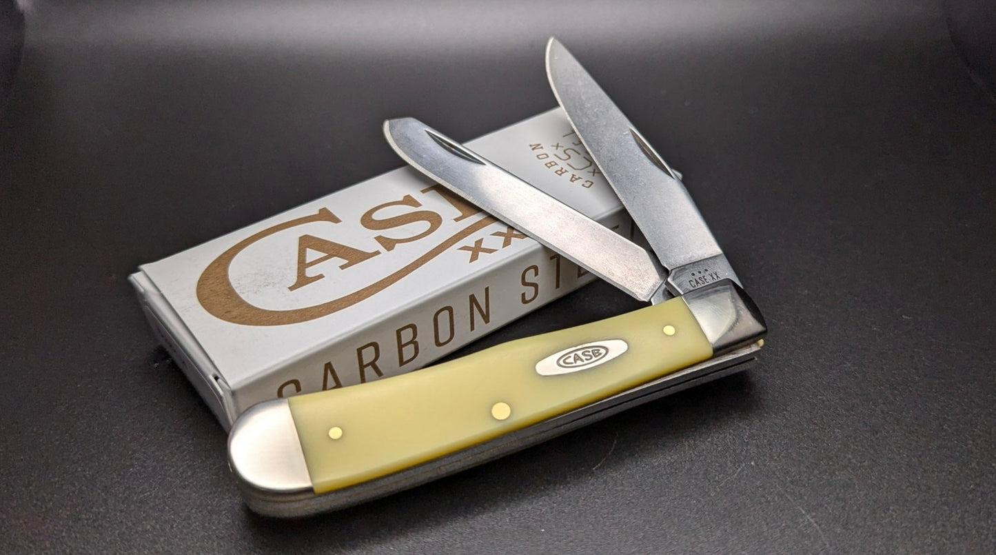 Case Trapper 30114 Smooth Yellow Synthetic with Clip (3254C CS) with Box