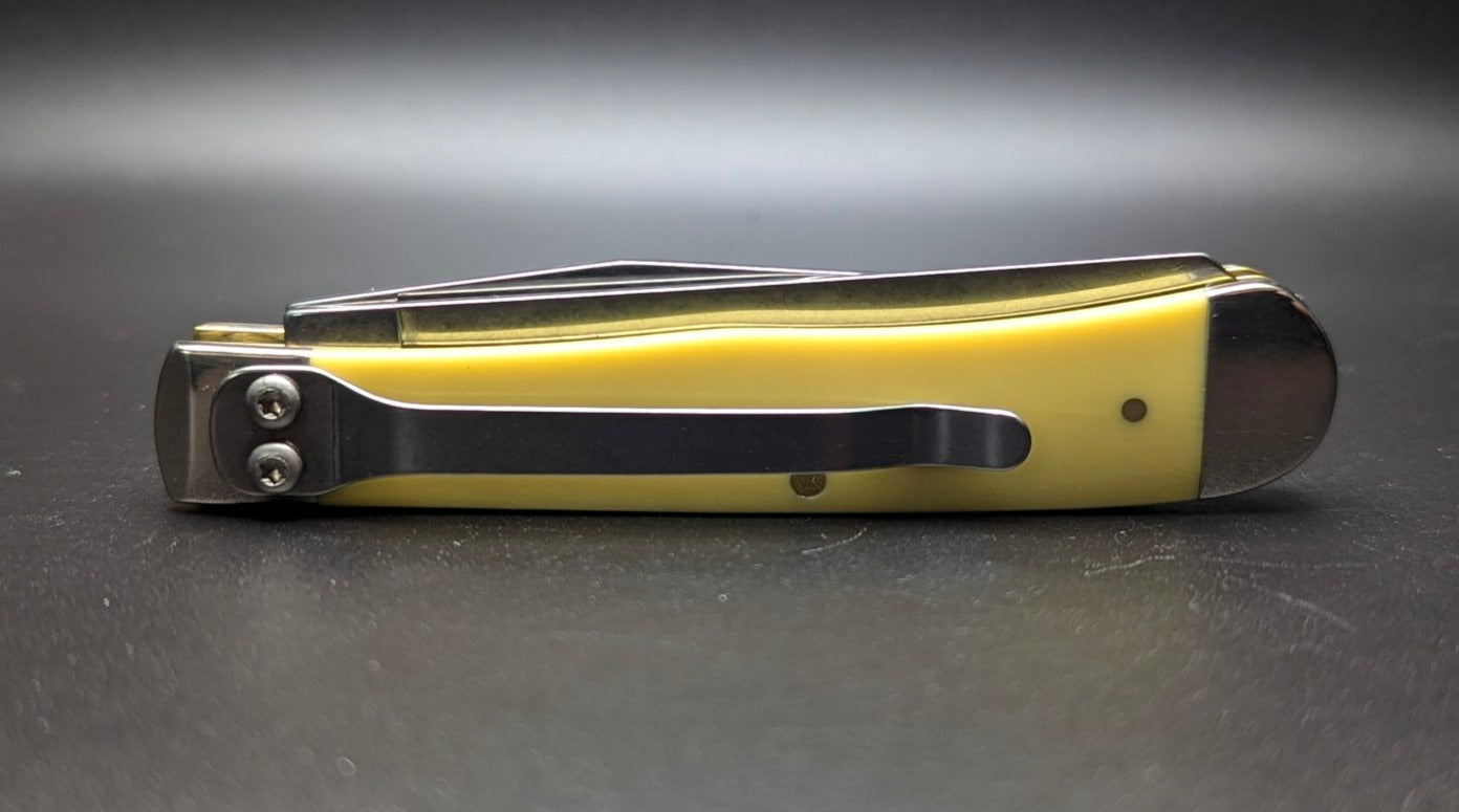 Case Trapper 30114 Smooth Yellow Synthetic with Clip (3254C CS) Closed Back