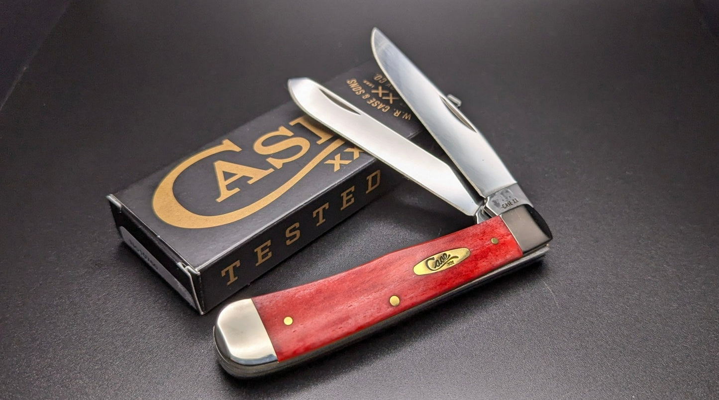 Case Trapper 10760 Smooth Dark Red Bone (6254 SS) with Box