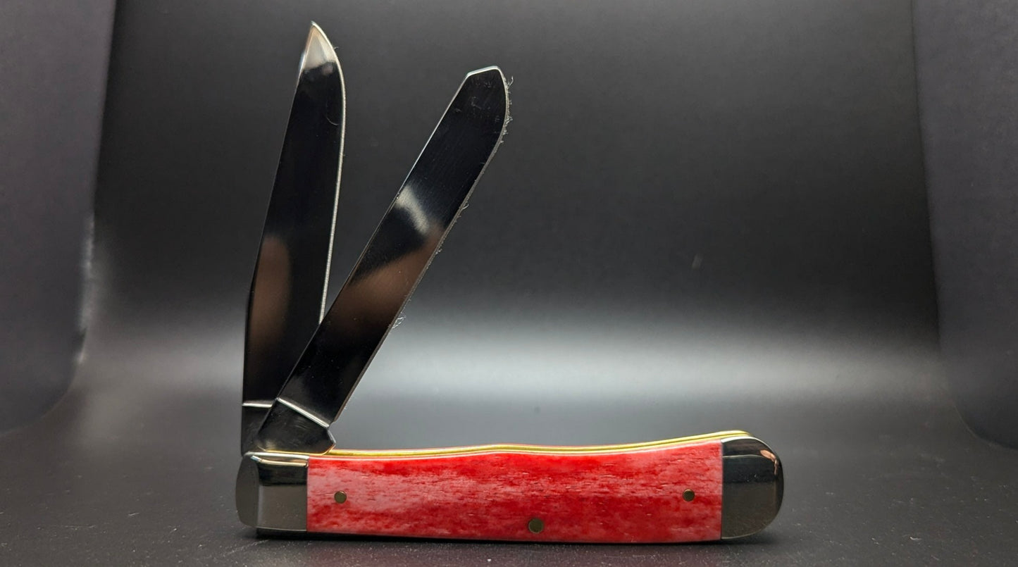 Case Trapper 10760 Smooth Dark Red Bone (6254 SS) Back