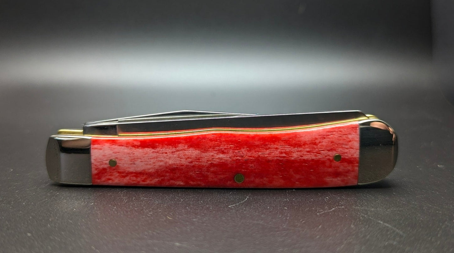 Case Trapper 10760 Smooth Dark Red Bone (6254 SS) Closed Back