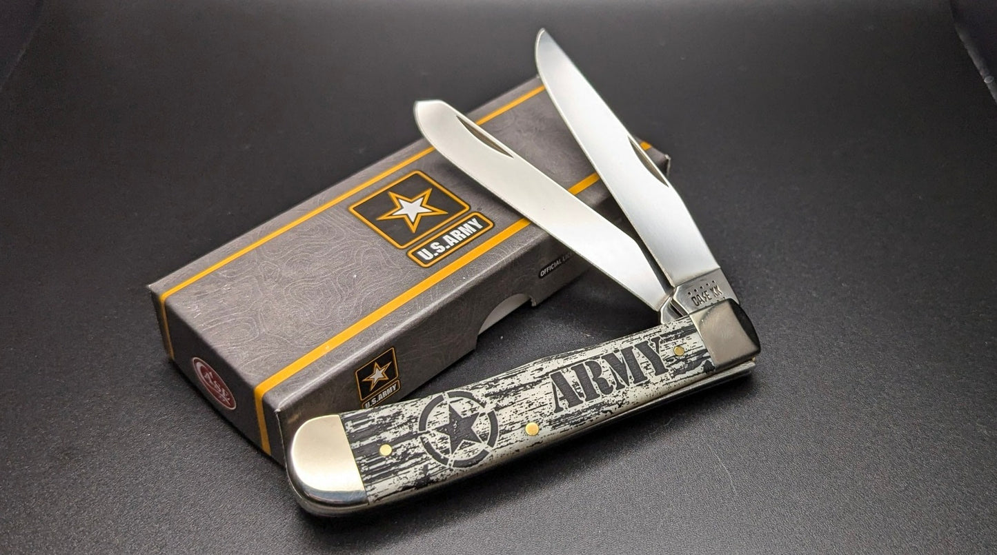 Case Trapper 15032 U.S. Army Smooth Natural Bone (6254 SS) with Box
