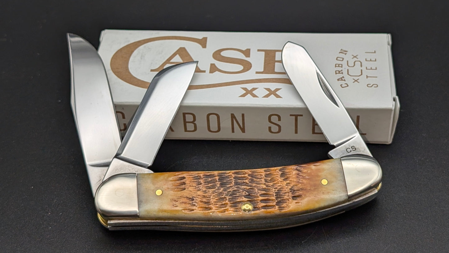 Case Sowbelly Bose Burnt Amber Bone Rogers Jig Model # 51393 Pattern (TB6339 CS)