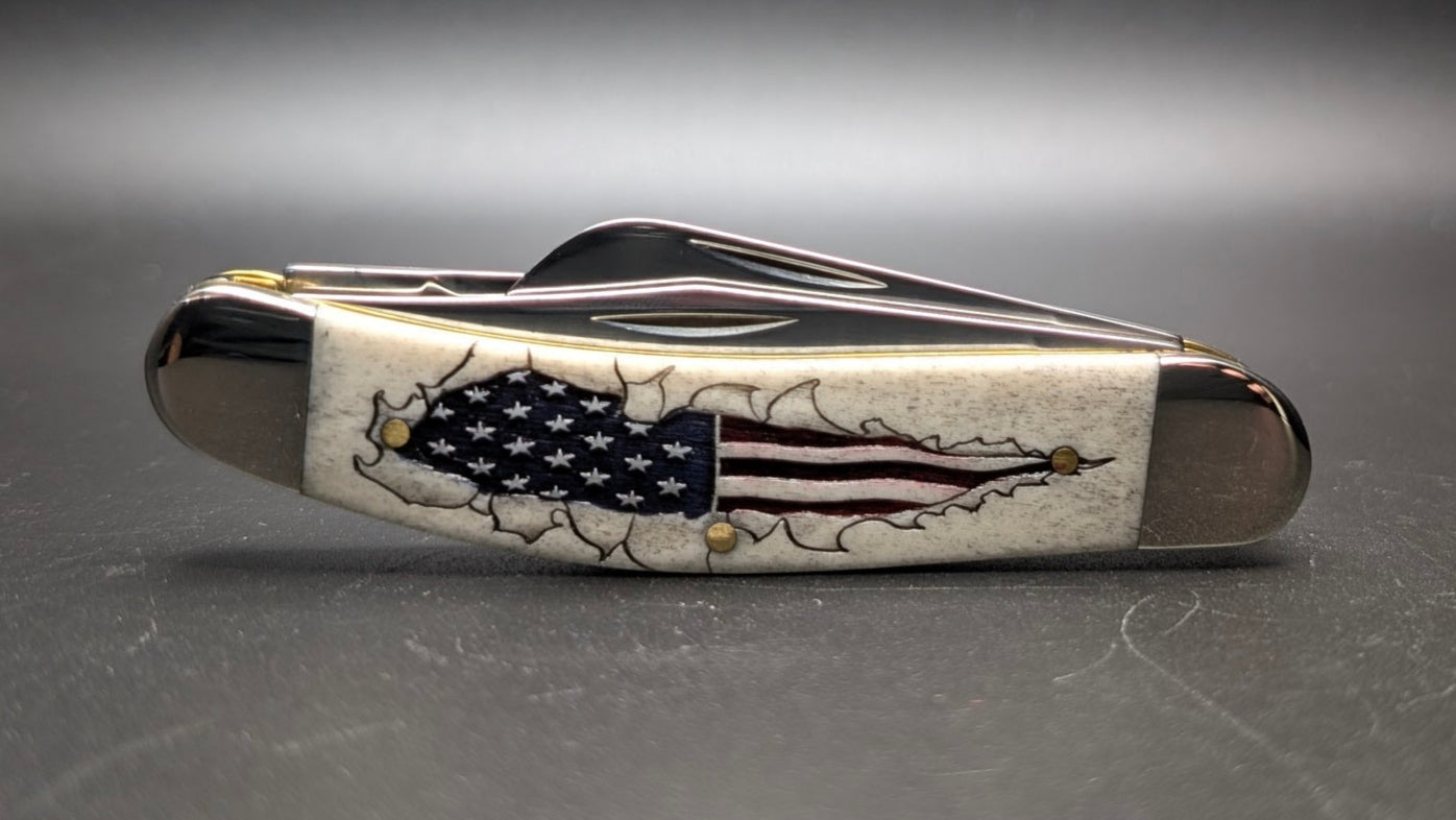 Case Sowbelly Bose American Flag Natural Bone Smooth
