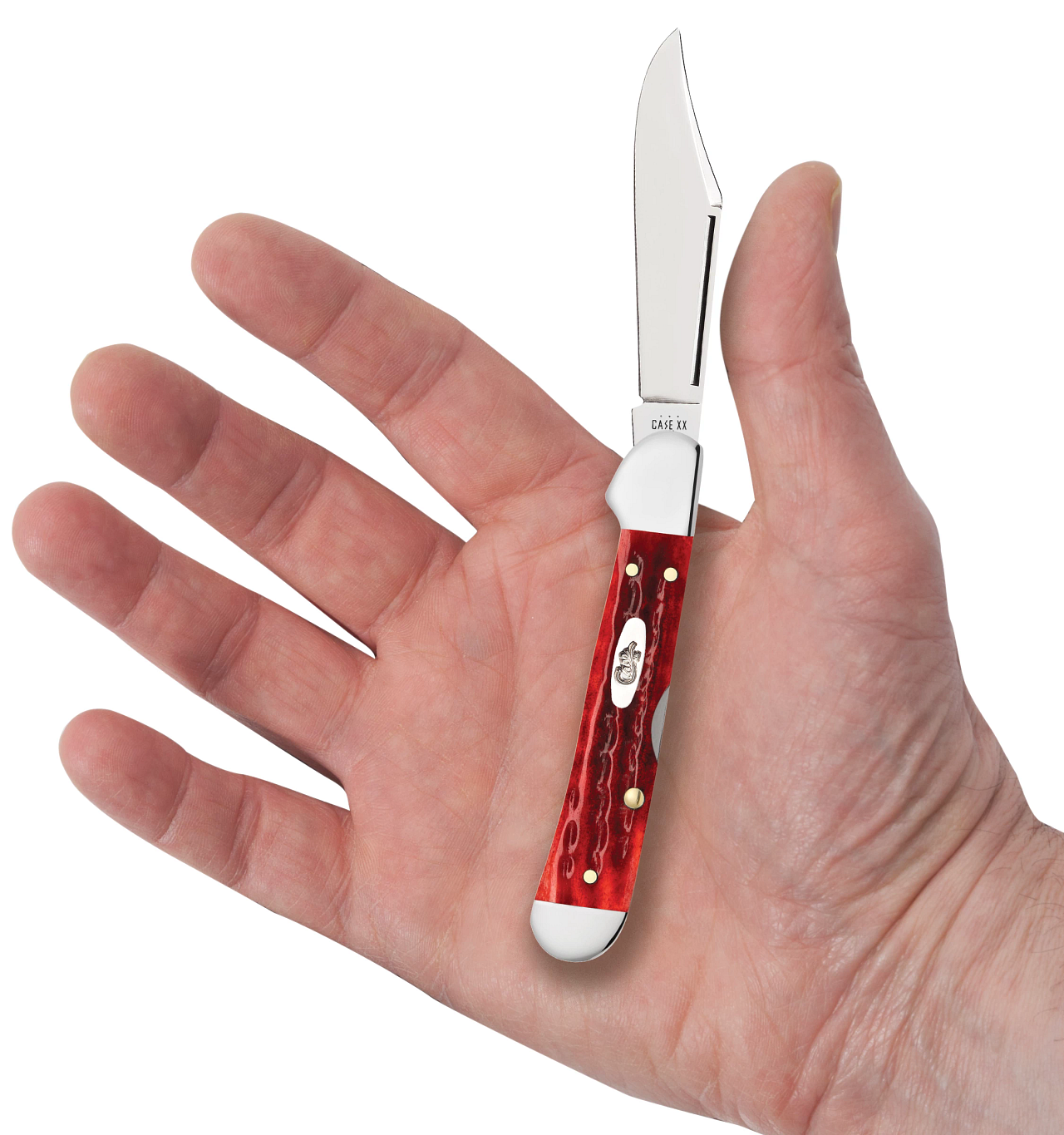 Case Mini CopperLock Pocket Worn Old Red Bone Corn Cob Jig Model # 10307 Pattern (61749L SS)