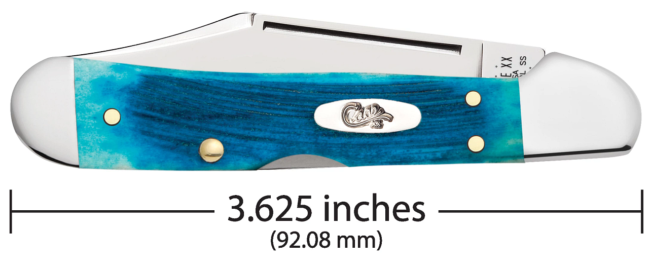 Case Mini CopperLock Caribbean Blue Bone Sawcut Jig Model # 25585 Pattern (61749L SS)