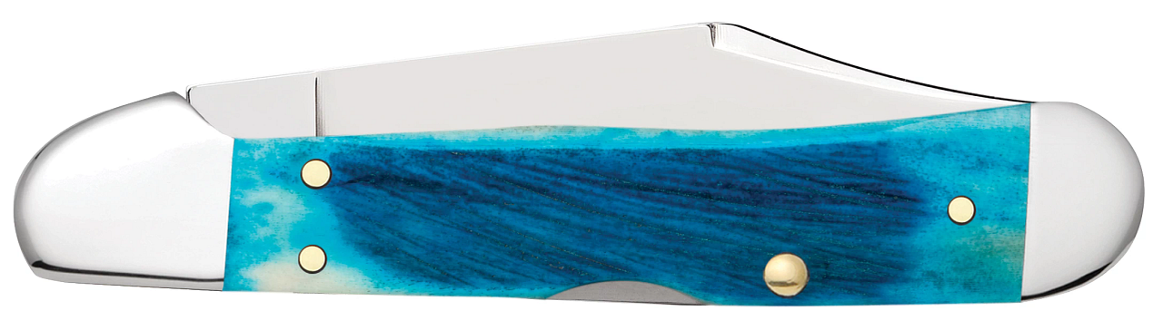 Case Mini CopperLock Caribbean Blue Bone Sawcut Jig Model # 25585 Pattern (61749L SS)