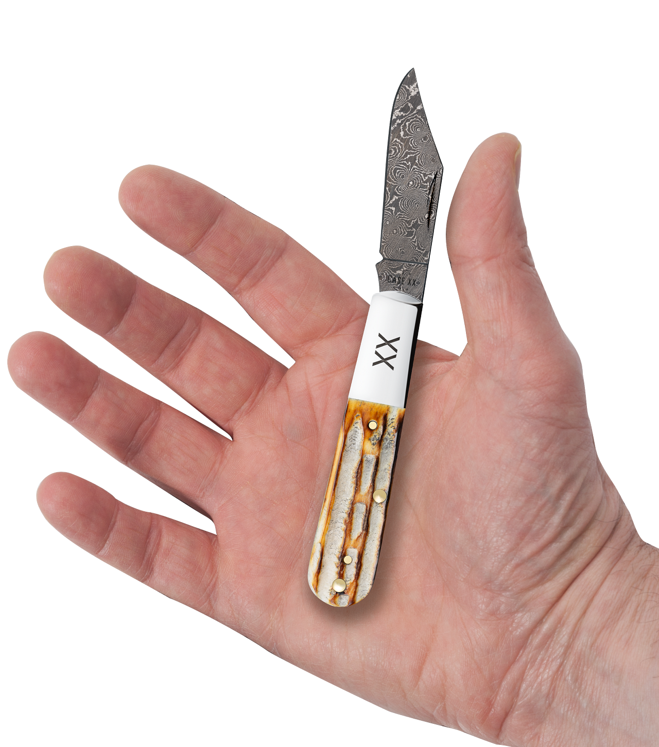 Case Barlow Jigged Burnt Natural Bone Model # 27232 Pattern ( 6.51009 1/2 DAM )