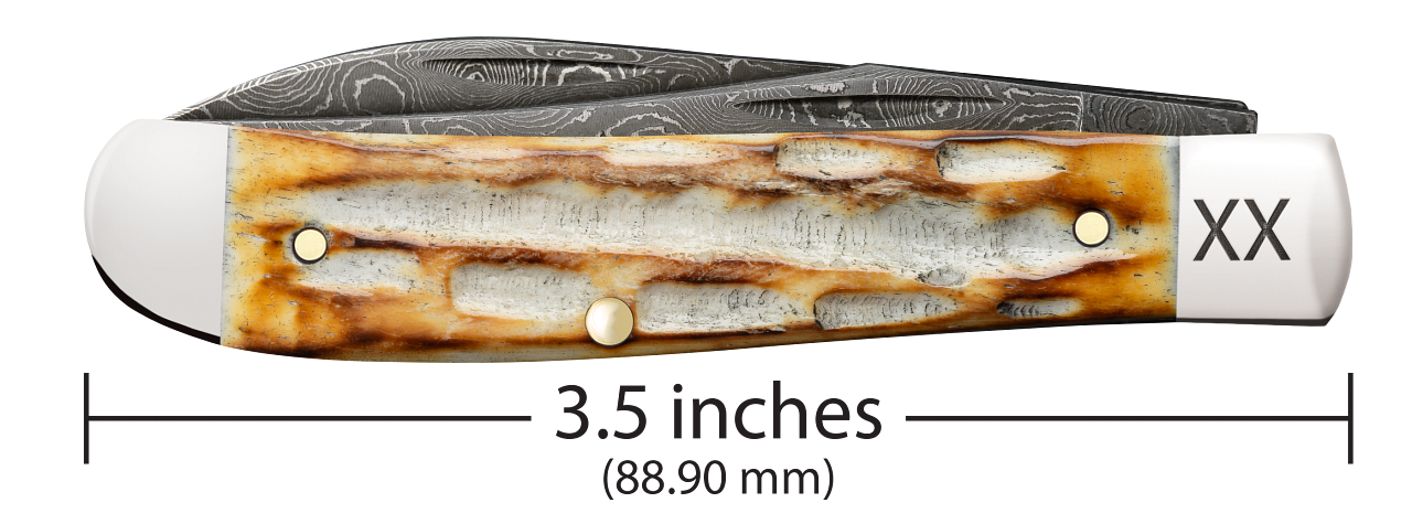 Case Mini Trapper Jigged Burnt Bone Model # 27233 Pattern ( 6207W DAM )