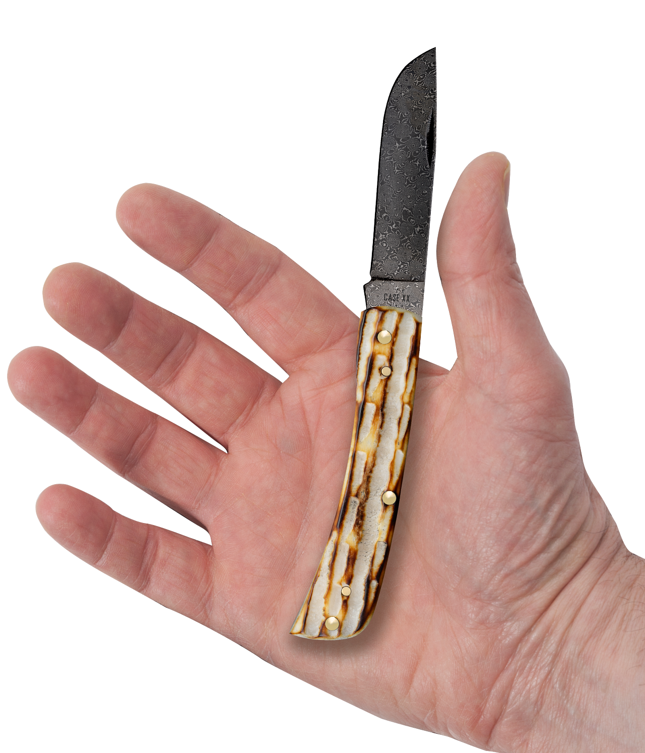 Case Sod Buster Jr Jigged Burnt Natural Bone Model # 27235 Pattern ( 6137 DAM )