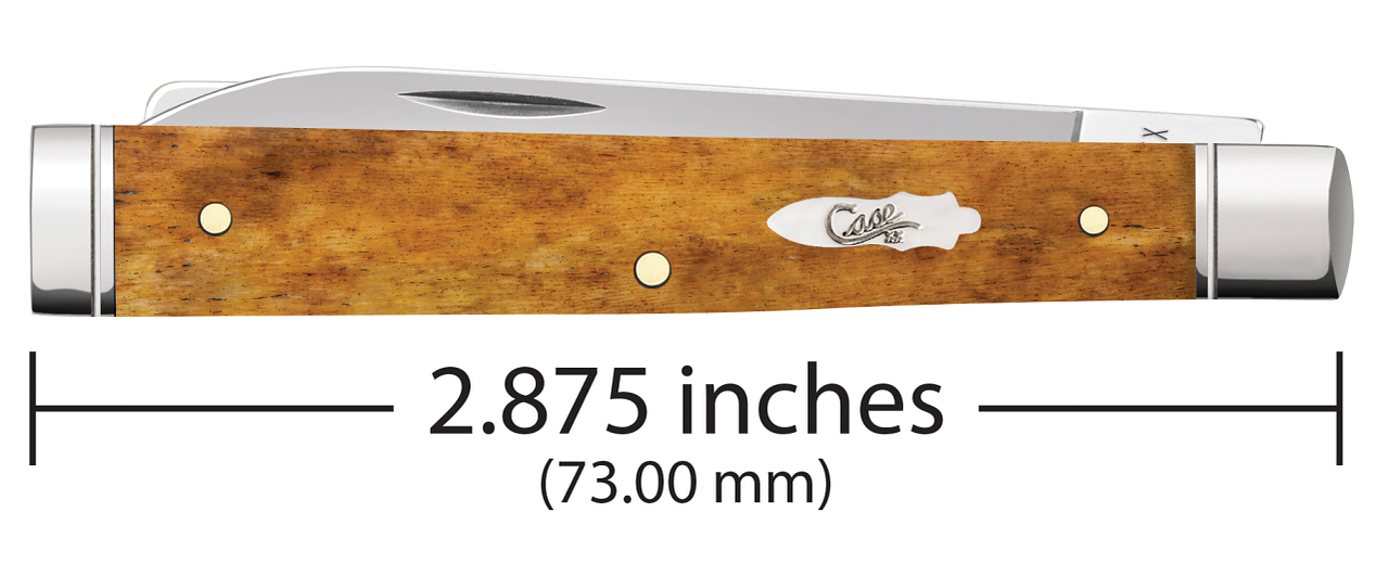 Case Baby Doc Smooth Antique Bone with Fluted Bolsters Model # 58213 Pattern (6282SP SS) measurement