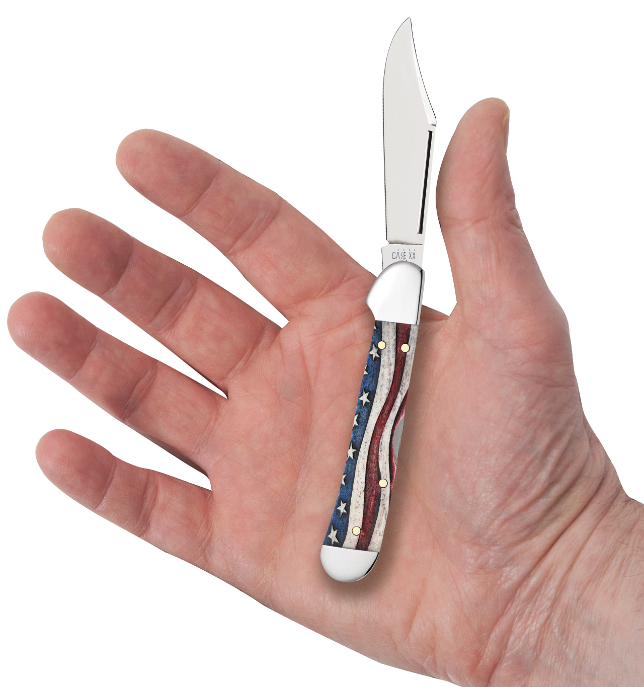 Case Mini CopperLock Star Spangled Natural Bone Color Wash Model # 64141 Pattern (61749L SS)