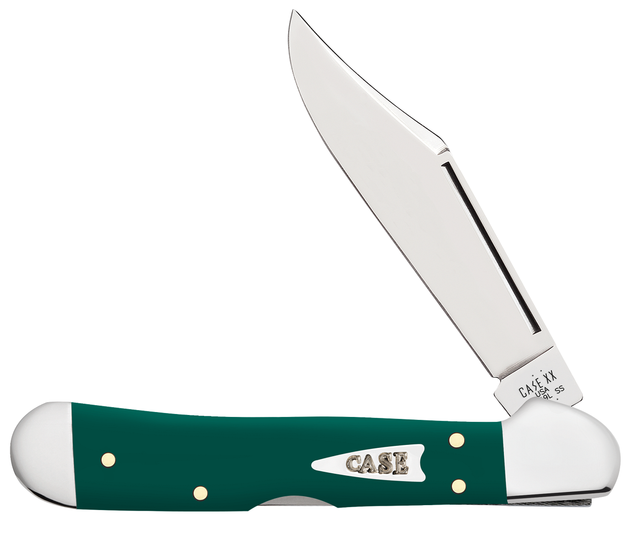 Case Mini CopperLock Spruce Green Synthetic Smooth Model # 64534 Pattern (41749L SS)