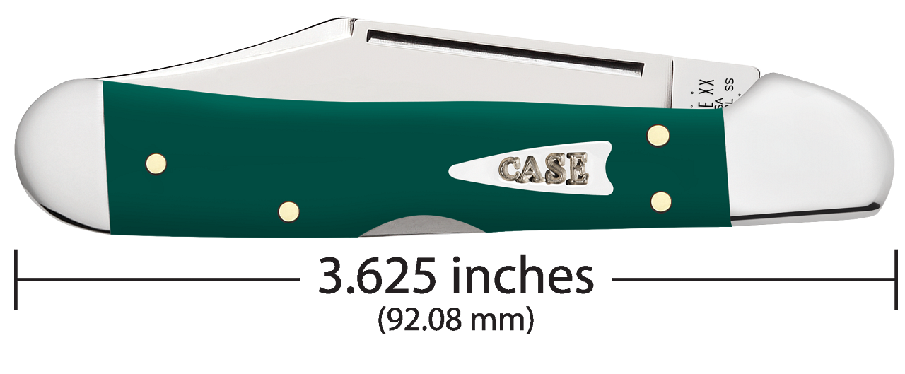 Case Mini CopperLock Spruce Green Synthetic Smooth Model # 64534 Pattern (41749L SS)