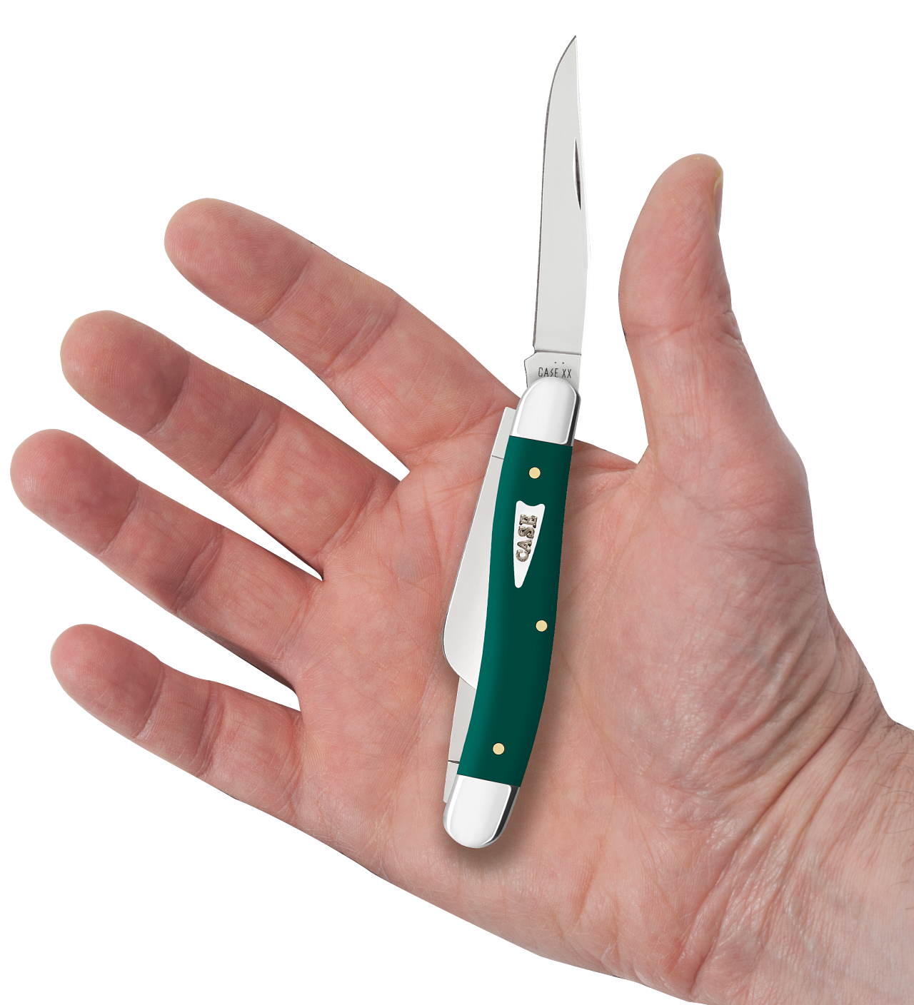 Case Medium Stockman Spruce Green Synthetic Smooth Model # 64535 Pattern (4318 SS)