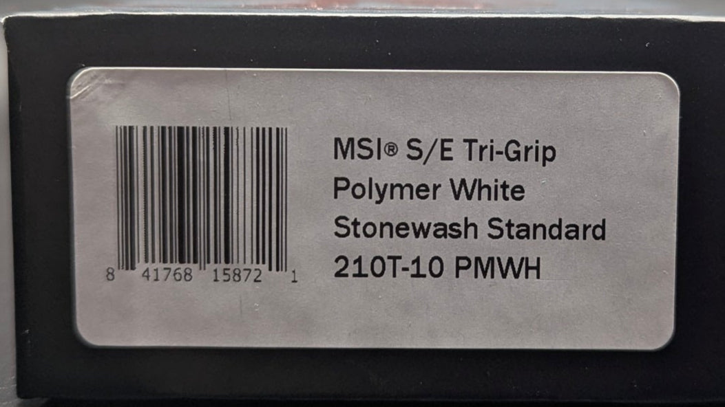 MSI S/E Tri-Grip Polymer White Stonewash Standard 210T-10 PMWH