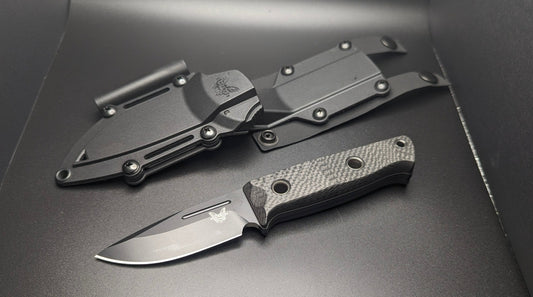 Benchmade Mini Bushcrafter Carbon Fiber 165BK with Sheath