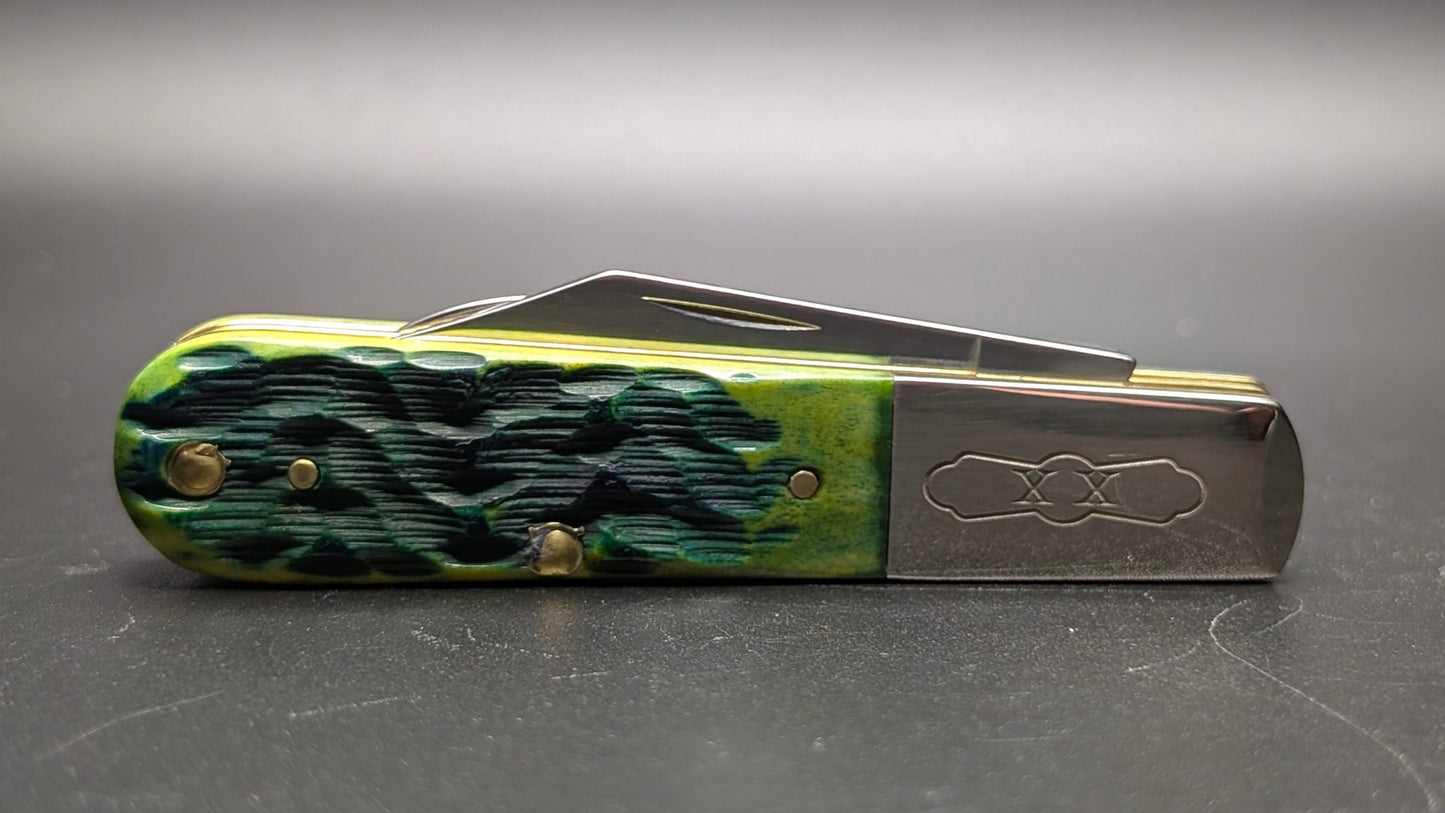 Case Barlow Green Apple Bone Peach Seed Jig Model # 27865 Pattern (62009 1/2 SS)