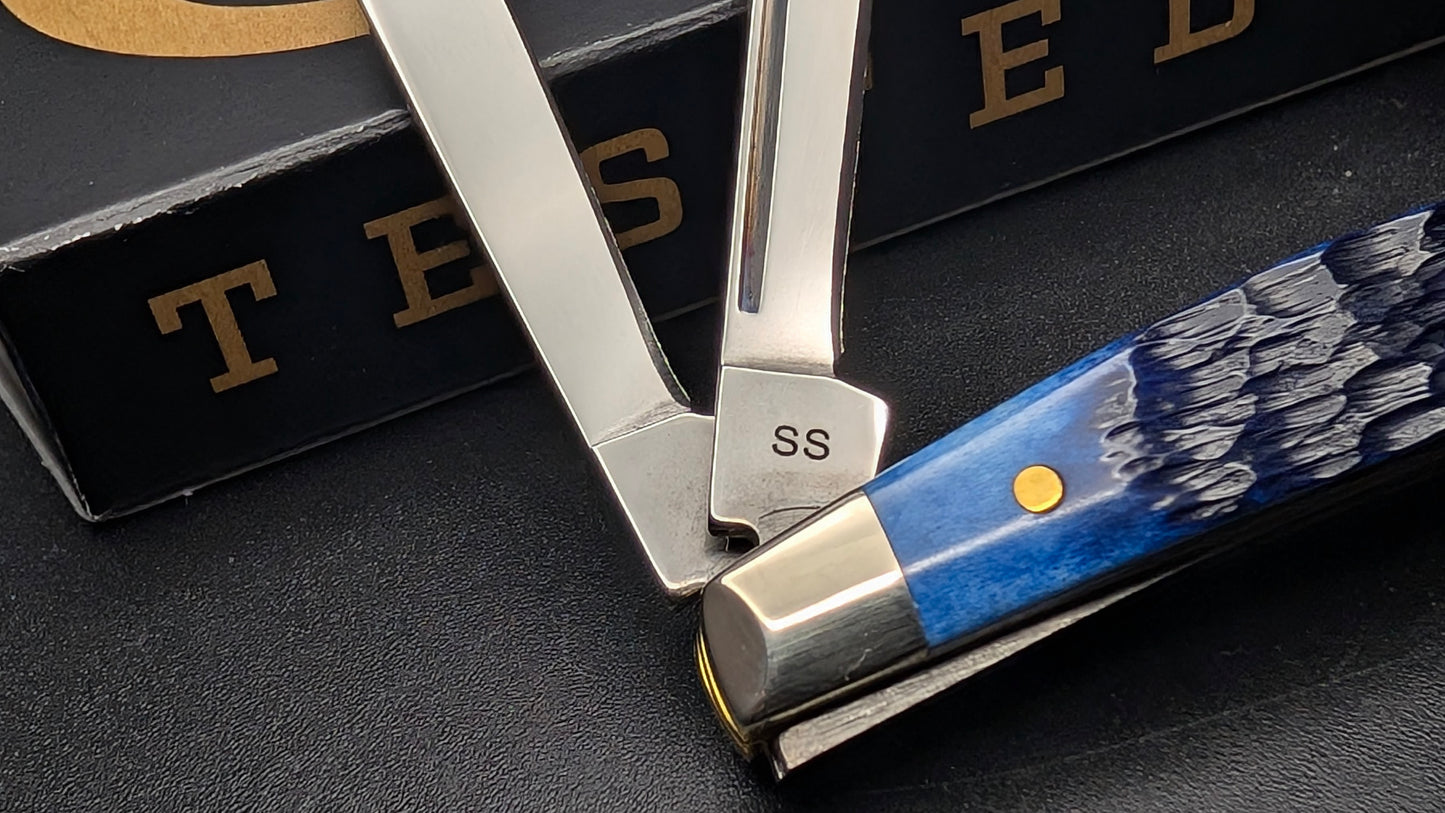 Case Small Congress Navy Blue Bone Rogers Jig Model # 6893 Pattern (6468 SS)
