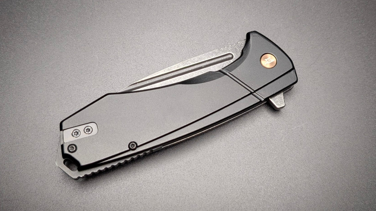 Buck 713 Ruckus Black aluminum handle and Black Blade