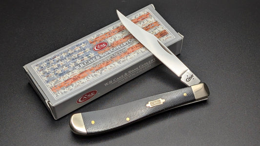 Open front with box Case Slimline Trapper Black Canvas Laminate Model #23135 Pattern (101046 SS)