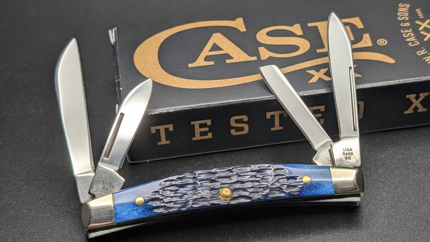 Case Small Congress Navy Blue Bone Rogers Jig Model # 6893 Pattern (6468 SS)
