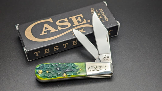 Case Barlow Green Apple Bone Peach Seed Jig Model # 27865 Pattern (62009 1/2 SS)