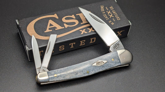 Case Gray Bone Seahorse whittler with case box