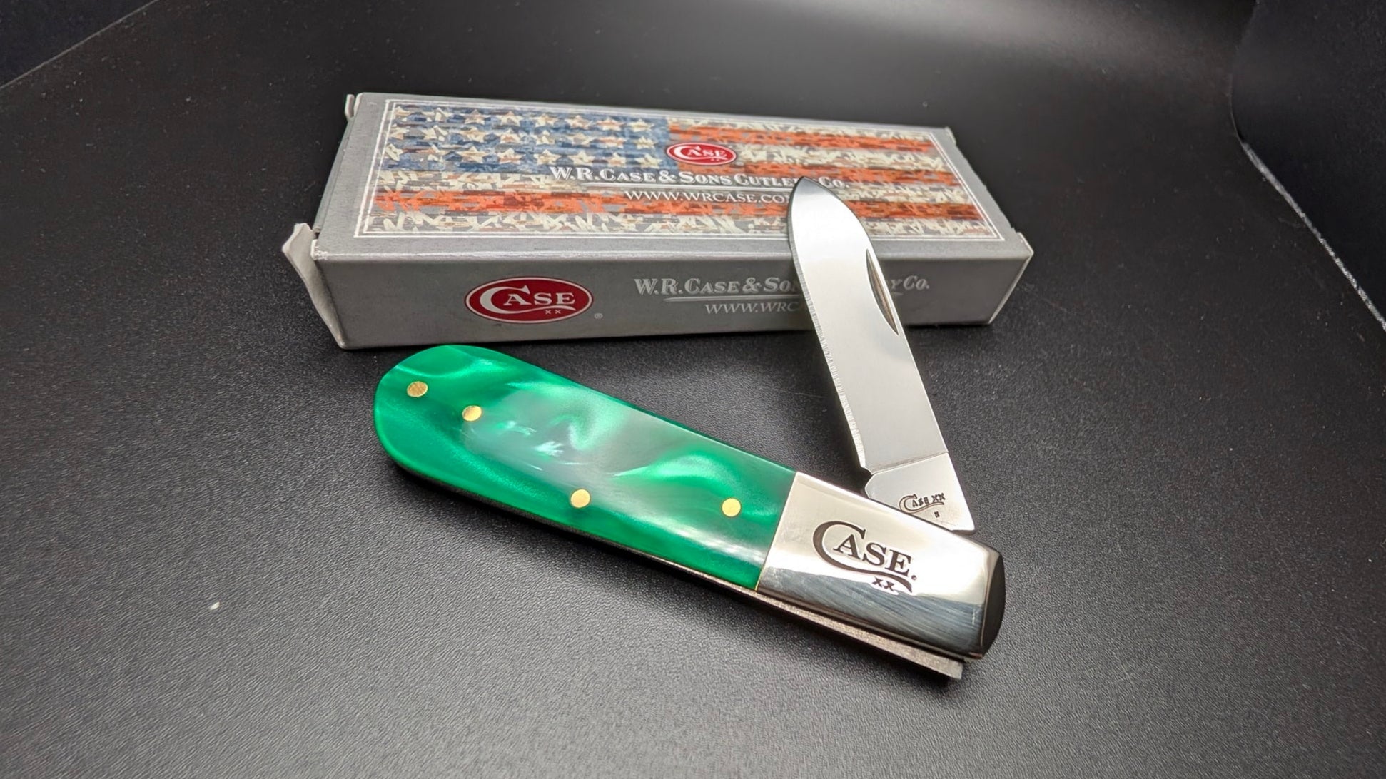 Case Barlow SparXX Green Pearl Kirinite Model # 27371 Pattern (101009 SS)
