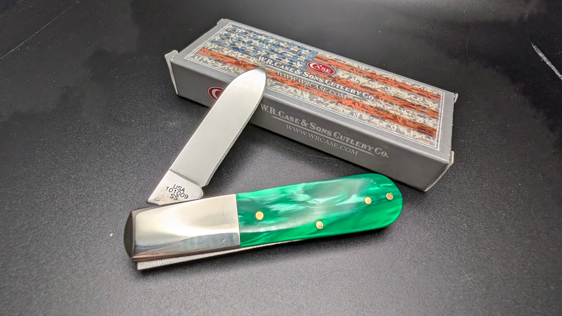 Case Barlow SparXX Green Pearl Kirinite Model # 27371 Pattern (101009 SS)