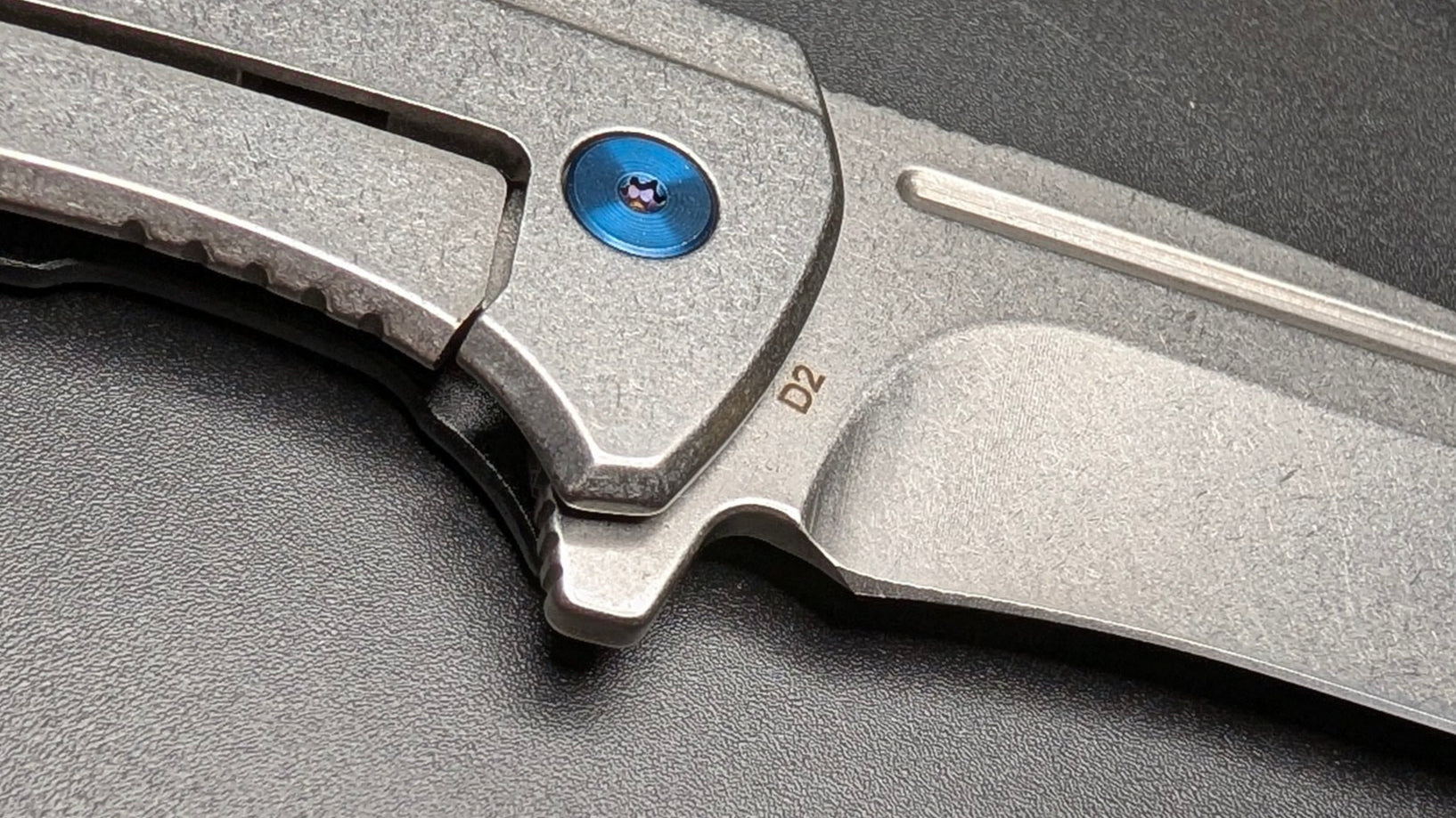 Buck 713 Ruckus Black and Blue aluminum handle and Satin Blade