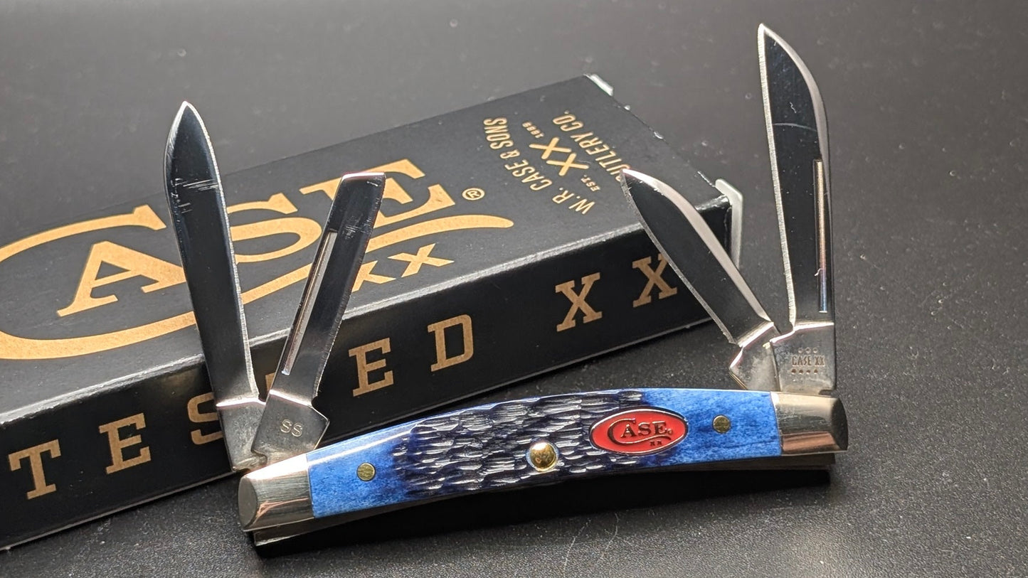 Case Small Congress Navy Blue Bone Rogers Jig Model # 6893 Pattern (6468 SS)