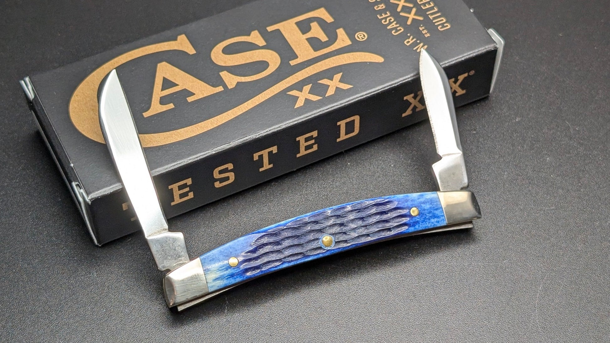 Case Small Congress Blue Bone Rogers Corn Cob Jig Model # 2845 Pattern (6268 SS)